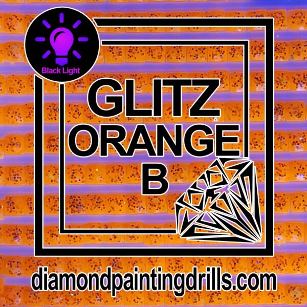 Orange Glitz Diamond Painting Drills