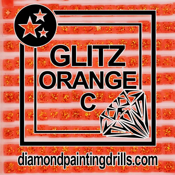 Orange Glitz Diamond Painting Drills