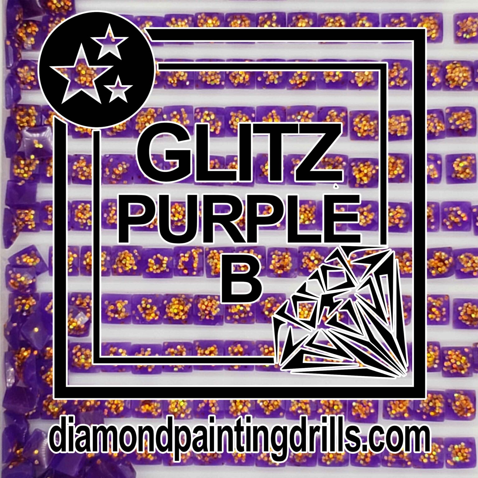 Purple 'B' Glitz Drills - Diamond Painting Drills