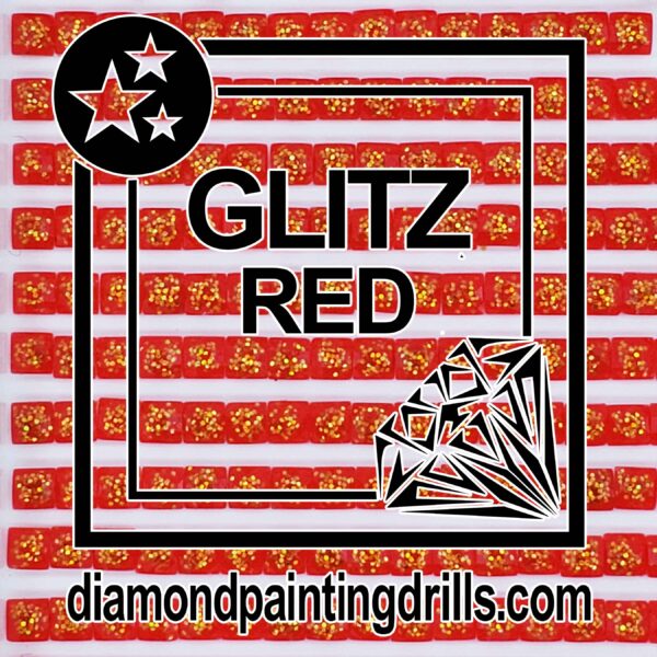 Red Glitz Diamond Painting Drills