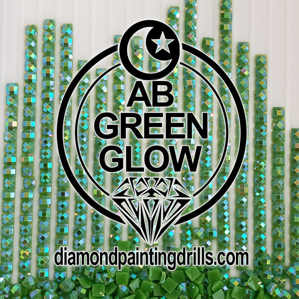 Green AB Round Glow in the Dark Diamond Painting Drills