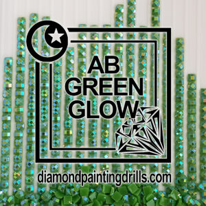 Green AB Square Glow in the Dark Diamond Painting Drills