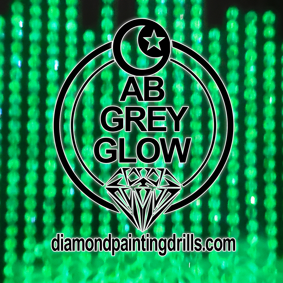 Grey AB Round Glow in the Dark Diamond Painting Drills