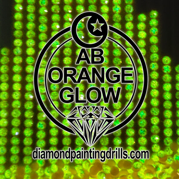 Orange AB Round Glow in the Dark Diamond Painting Drills