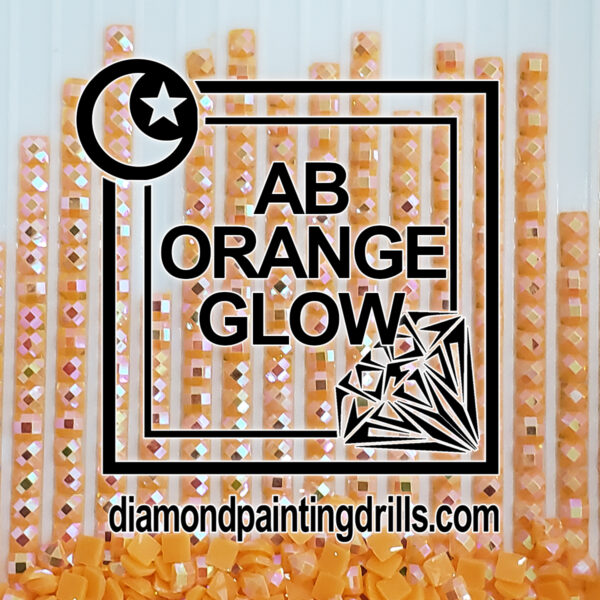 Orange AB Square Glow in the Dark Diamond Painting Drills