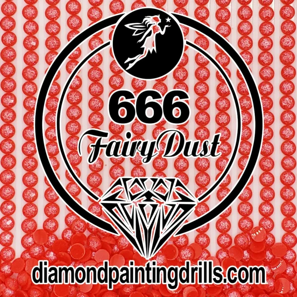 DMC 666 Round Fairy Dust Drill for Diamond Painting