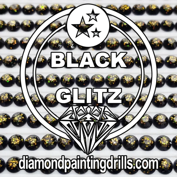 Black Glitz Diamond Painting Drills