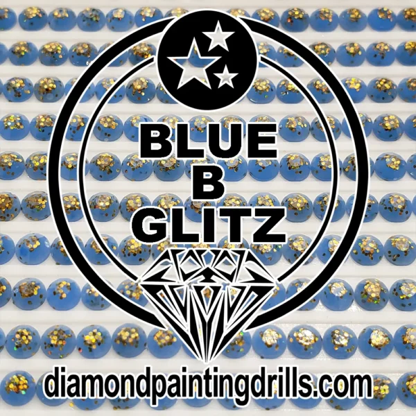 Blue Glitz Diamond Painting Drills