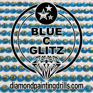 Blue Glitz Diamond Painting Drills