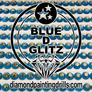 Blue Glitz Diamond Painting Drills