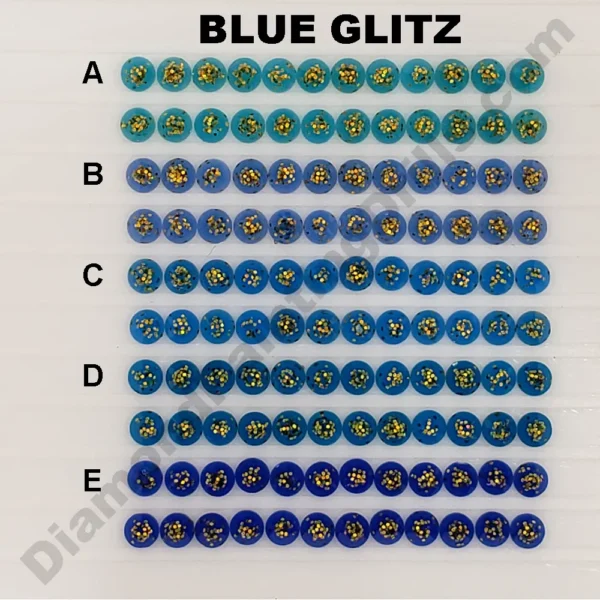 Blue Glitz Diamond Painting Drills