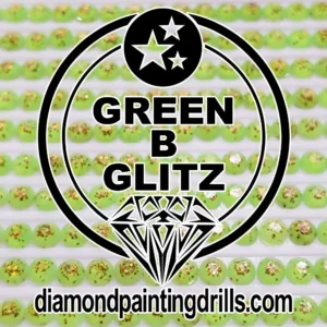 Green Glitz Diamond Painting Drills