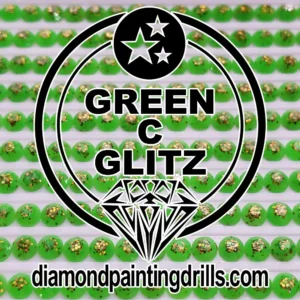 Green Glitz Diamond Painting Drills