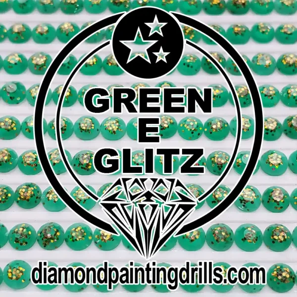 Green Glitz Diamond Painting Drills