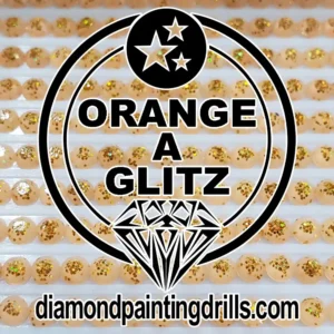 Orange Glitz Diamond Painting Drills