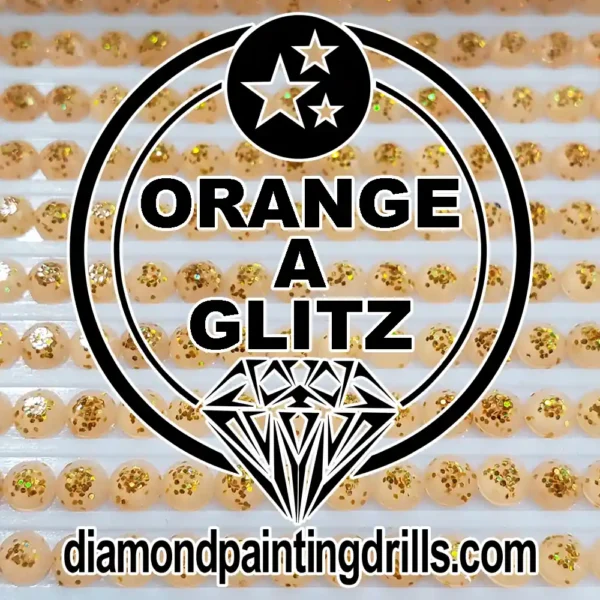 Orange Glitz Diamond Painting Drills