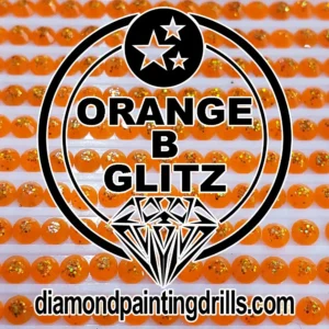 Orange Glitz Diamond Painting Drills