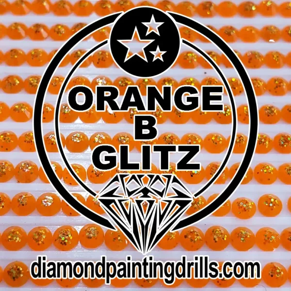 Orange Glitz Diamond Painting Drills