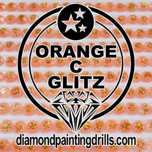 Orange Glitz Diamond Painting Drills