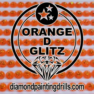 Orange Glitz Diamond Painting Drills