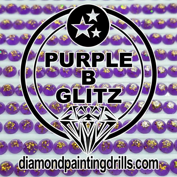 Purple Glitz Diamond Painting Drills