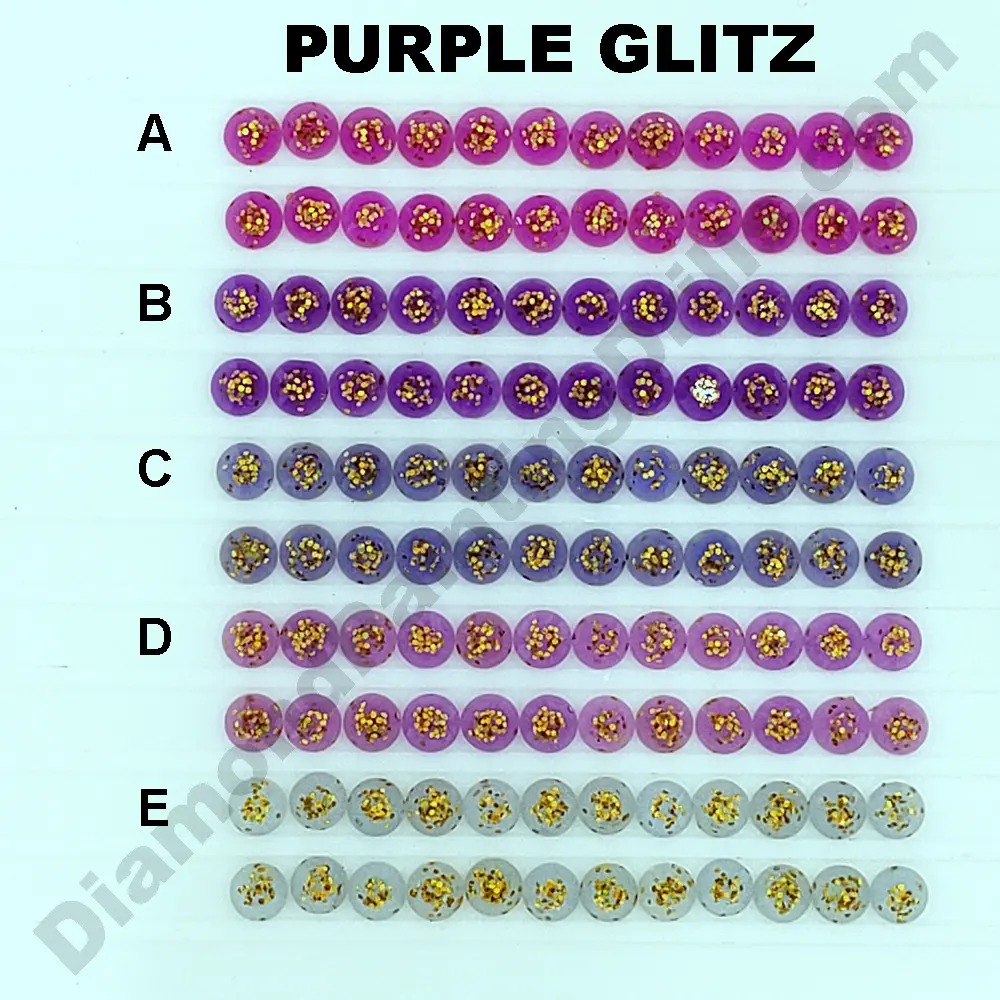 Purple Glitz Diamond Painting Drills