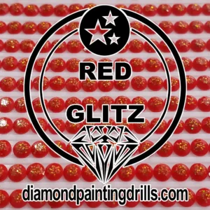 Red Glitz Diamond Painting Drills