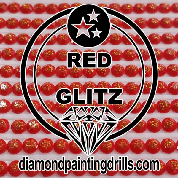 Red Glitz Diamond Painting Drills