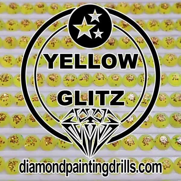 Yellow Glitz Diamond Painting Drills