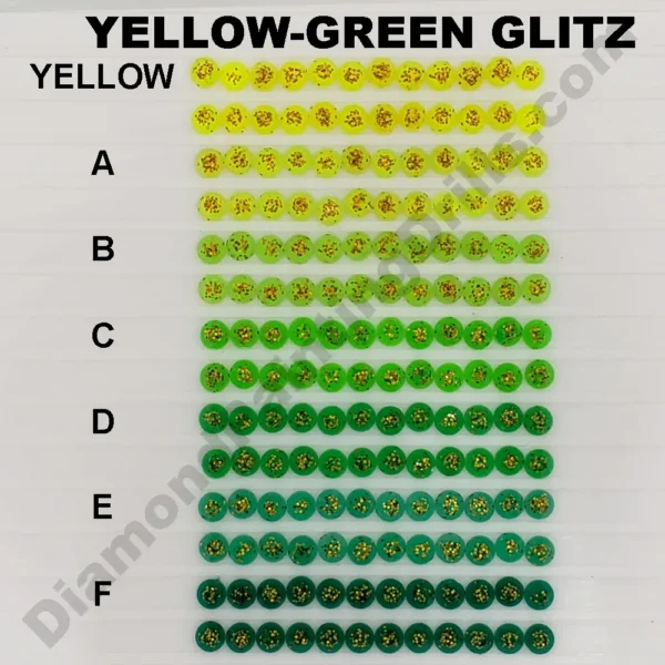 Yellow Green Glitz Diamond Painting Drills